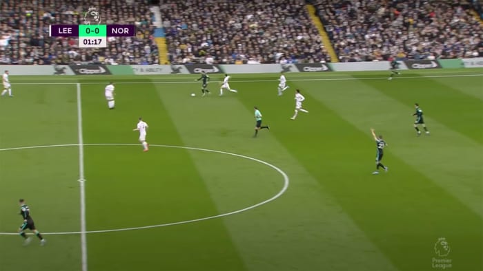 Leeds United plays Norwich in the Premier League